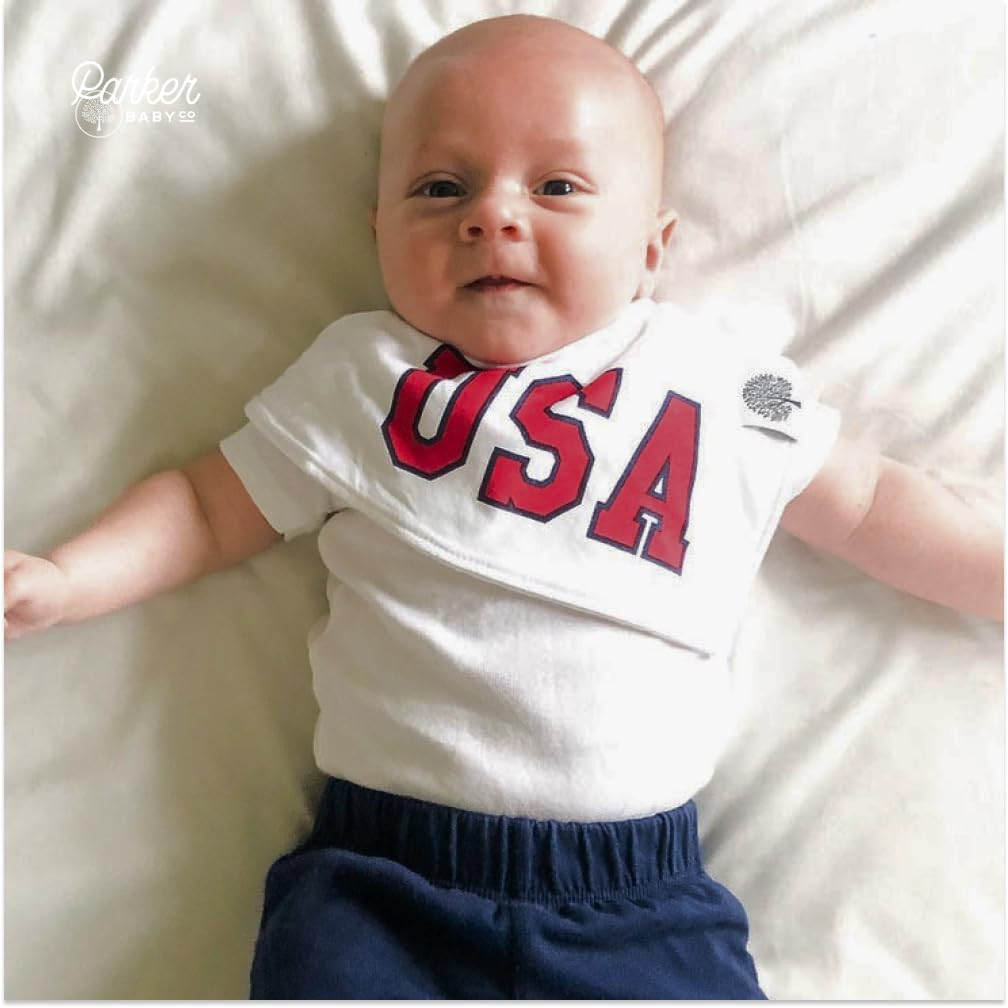 Parker Baby Bandana Drool Bibs for Boys, Girls & Unisex - Soft & Stylish Teething Bibs for Babies