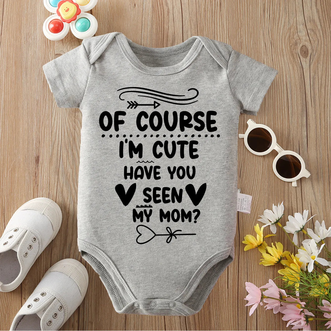 "I Know I'm Cute - Baby Onesie | 0-12 Months